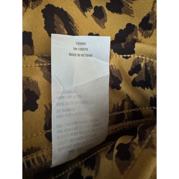 IMAN Plus Size 1X Leopard Print Stretch Pants Polyester‎ Spandex Blend NWT - Picture 8 of 10